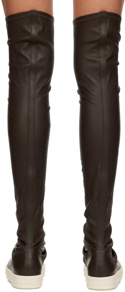 Rick Owens Brown Stocking Boots