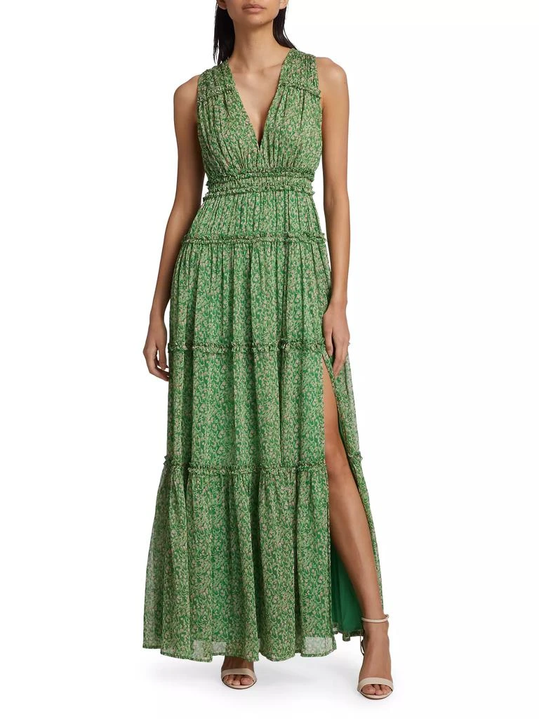 ASTR Edessa Floral Chiffon Maxi Dress 3