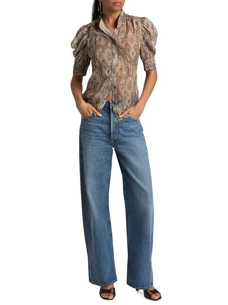 FRAME The Gillian Paisley Silk Top 2