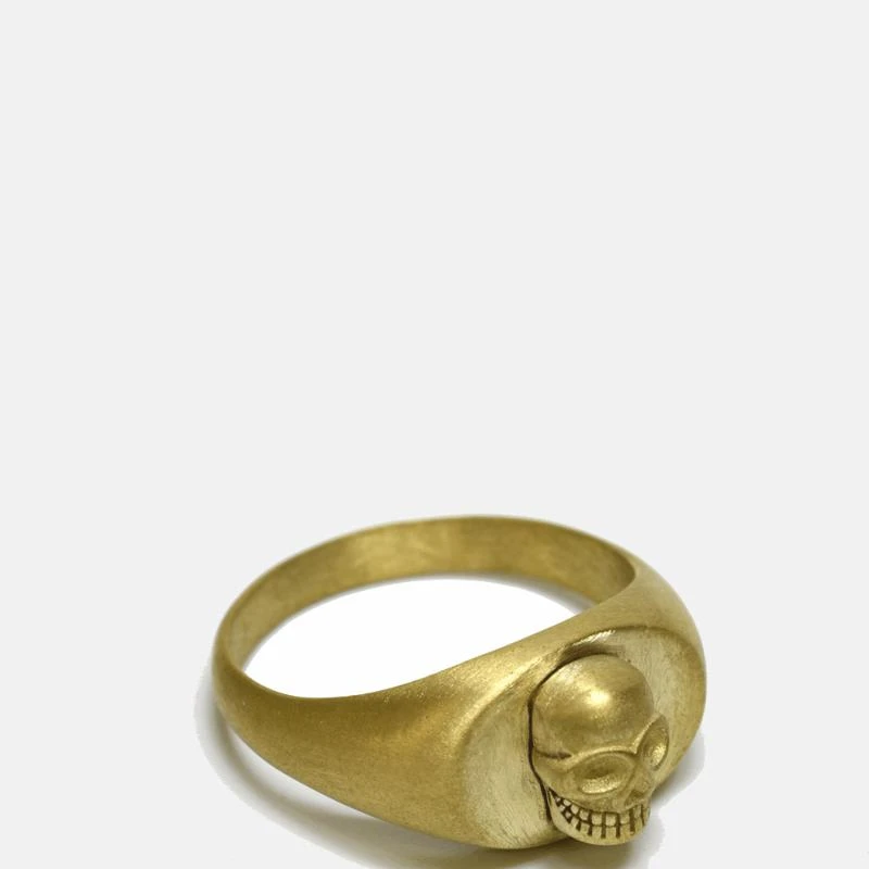 Curated Basics Brass Skull Ring 1
