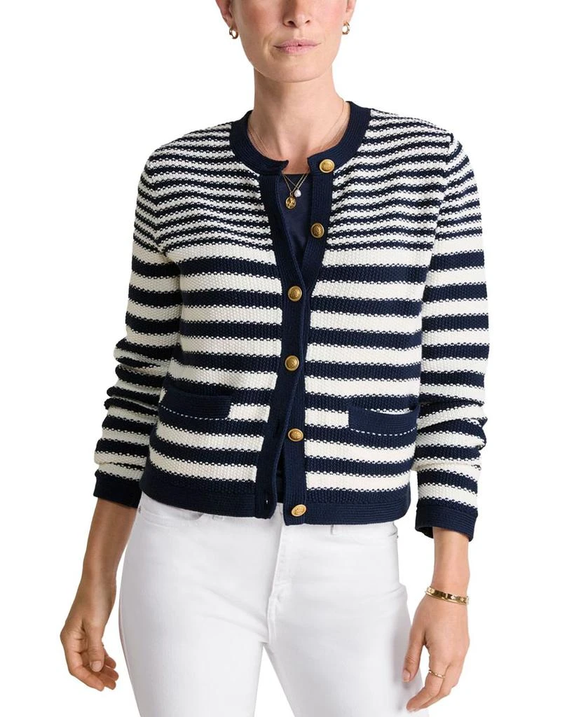 Vineyard Vines Cotton Cashmere Stripe Texture Cardigan 4