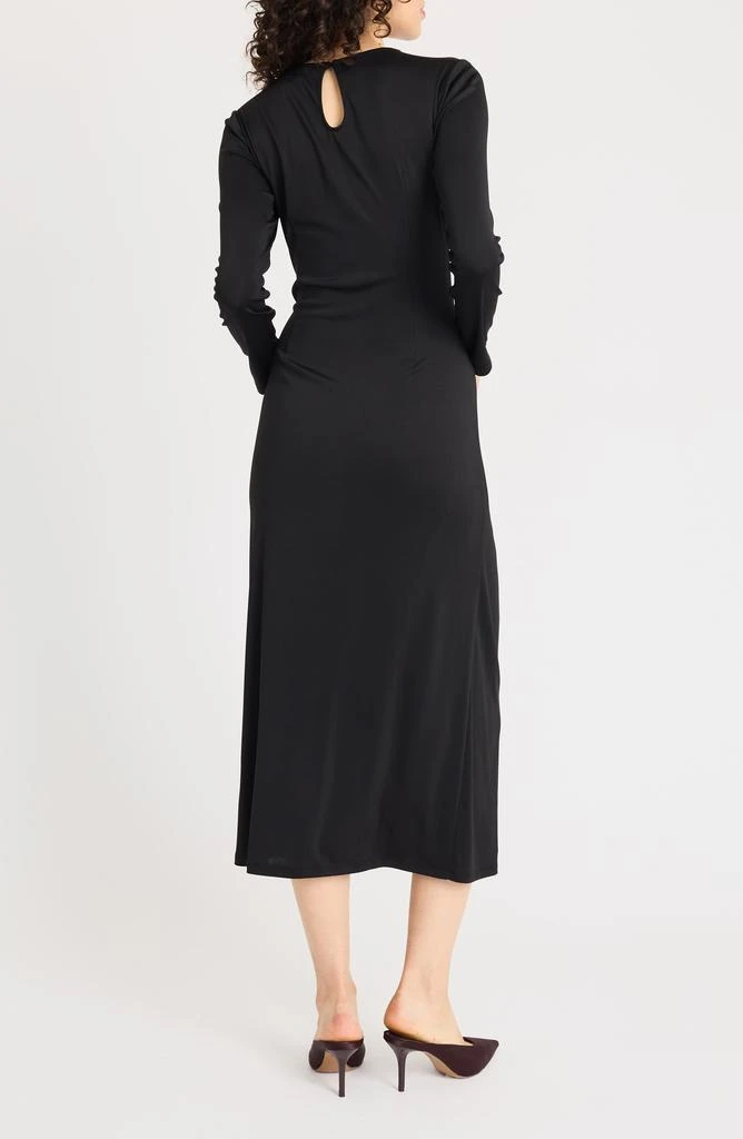 Luxely Long Sleeve Faux Wrap Dress 2
