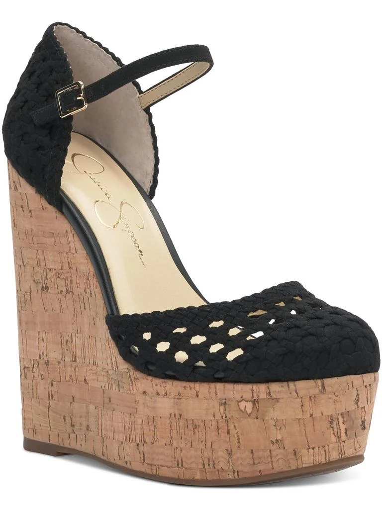 Jessica Simpson Womens Cork Ankle Strap Platform Heels 1