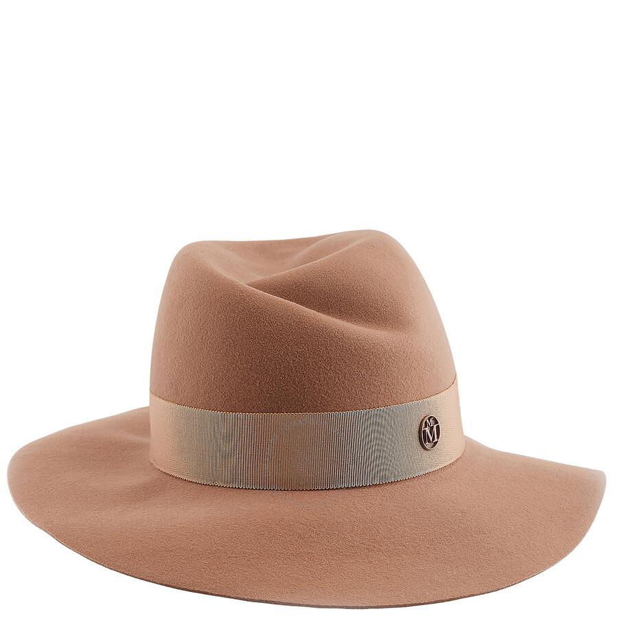MAISON MICHEL Ladies Camel Virginie Felt Fedora Hat