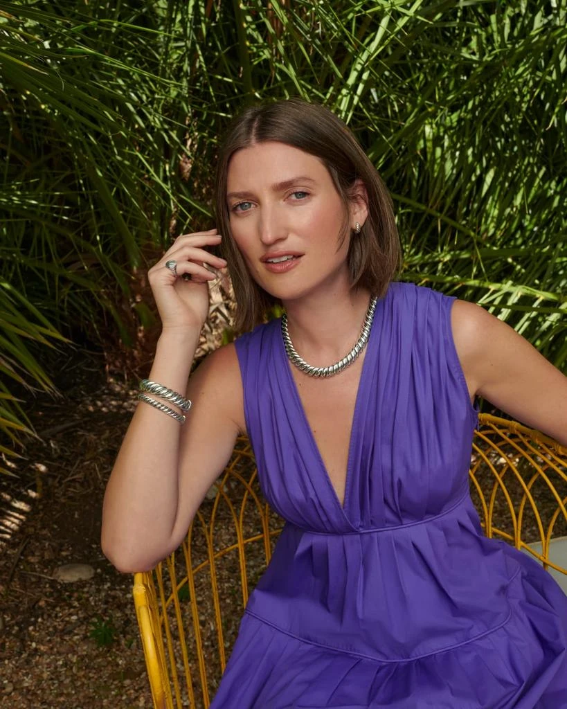 David Yurman Sculpted Cable Hoop Earrings in Silver, 5.4mm, 0.5"L 3