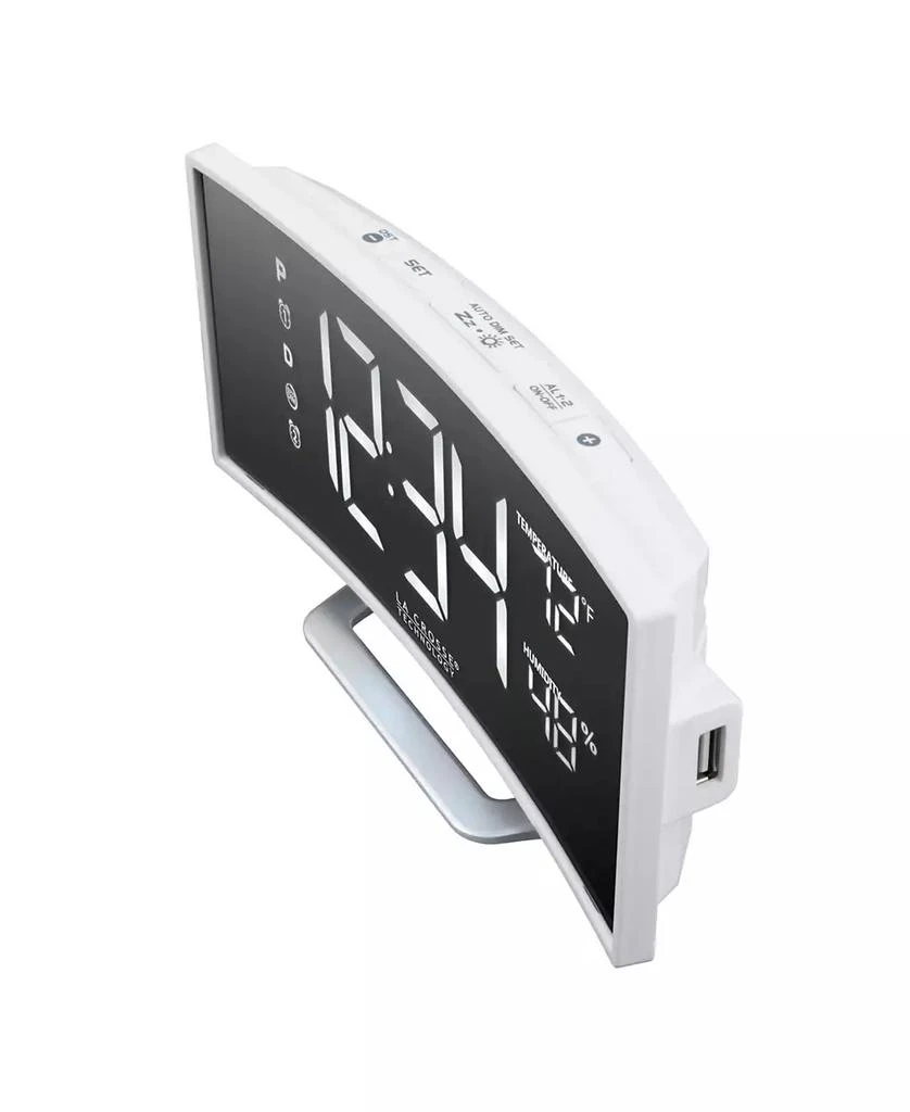 La Crosse Technology 602-249 Curved Mirror LED Alarm Clock 2