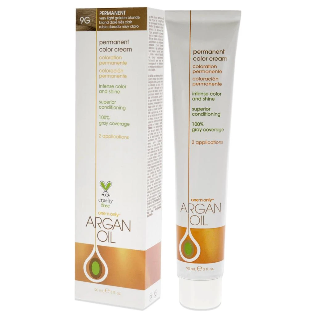 One n Only Argan Oil Permanent Color Cream - 9G Very Light Golden Blonde by  for Unisex - 3 oz Hair Color 3