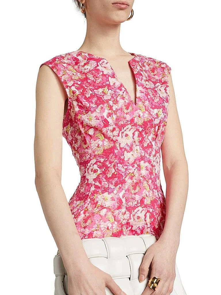 Derek Lam Teresa Floral Cotton Sleeveless Blouse 6