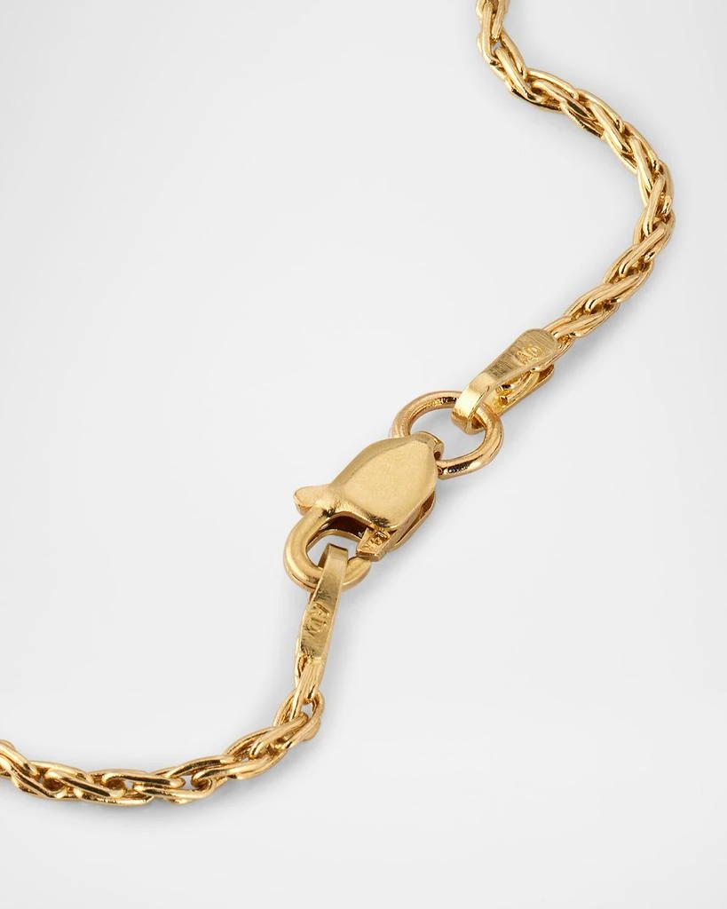 NM Estate Estate 18K Yellow Gold Coral Boat Wheel Pendant Necklace 4