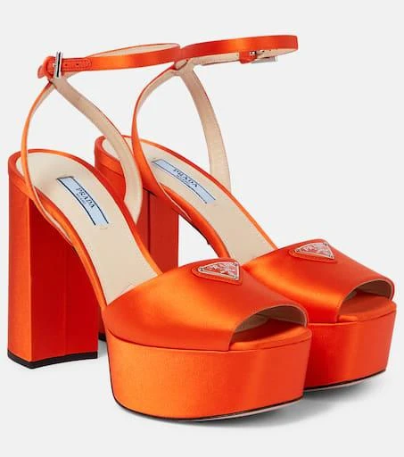 Prada Satin platform sandals 1