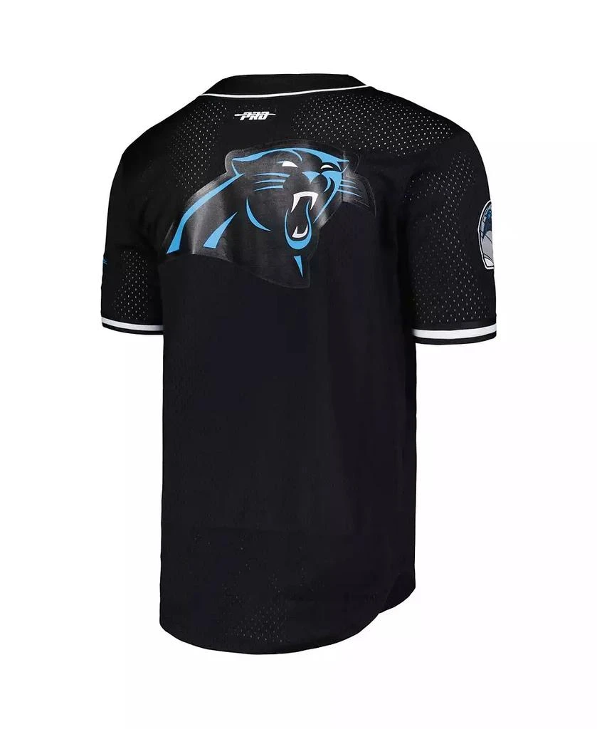 Pro Standard Men's Bryce Young Black Carolina Panthers Mesh Baseball Button-Up T-shirt 3