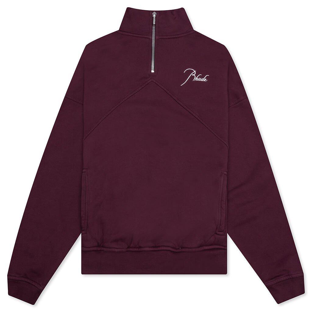 rhude embroiodered logo zip sweatsh