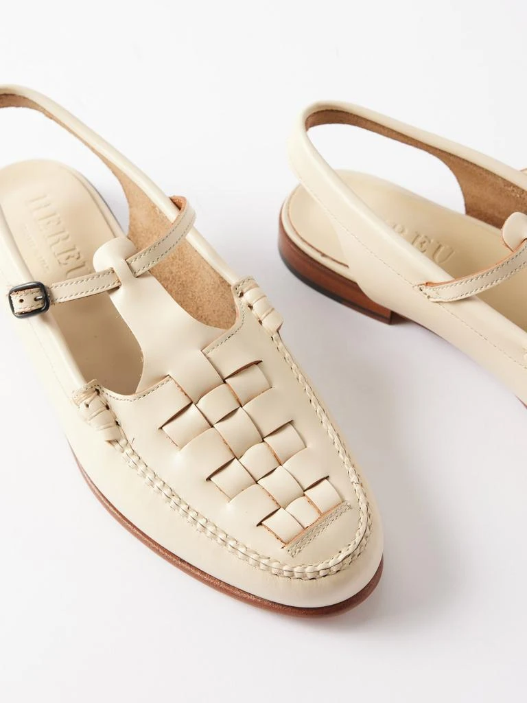 Hereu Roqueta leather slingback loafers 6