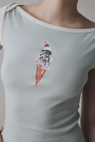 Kimchi Blue Kimchi Blue Willow Ice Cream Graphic Boatneck Baby Tee