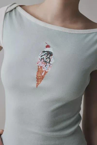 Kimchi Blue Kimchi Blue Willow Ice Cream Graphic Boatneck Baby Tee 2