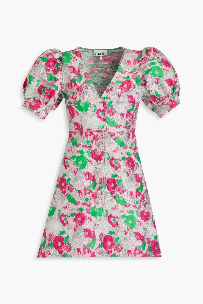 green emerald velvet dress GANNI 