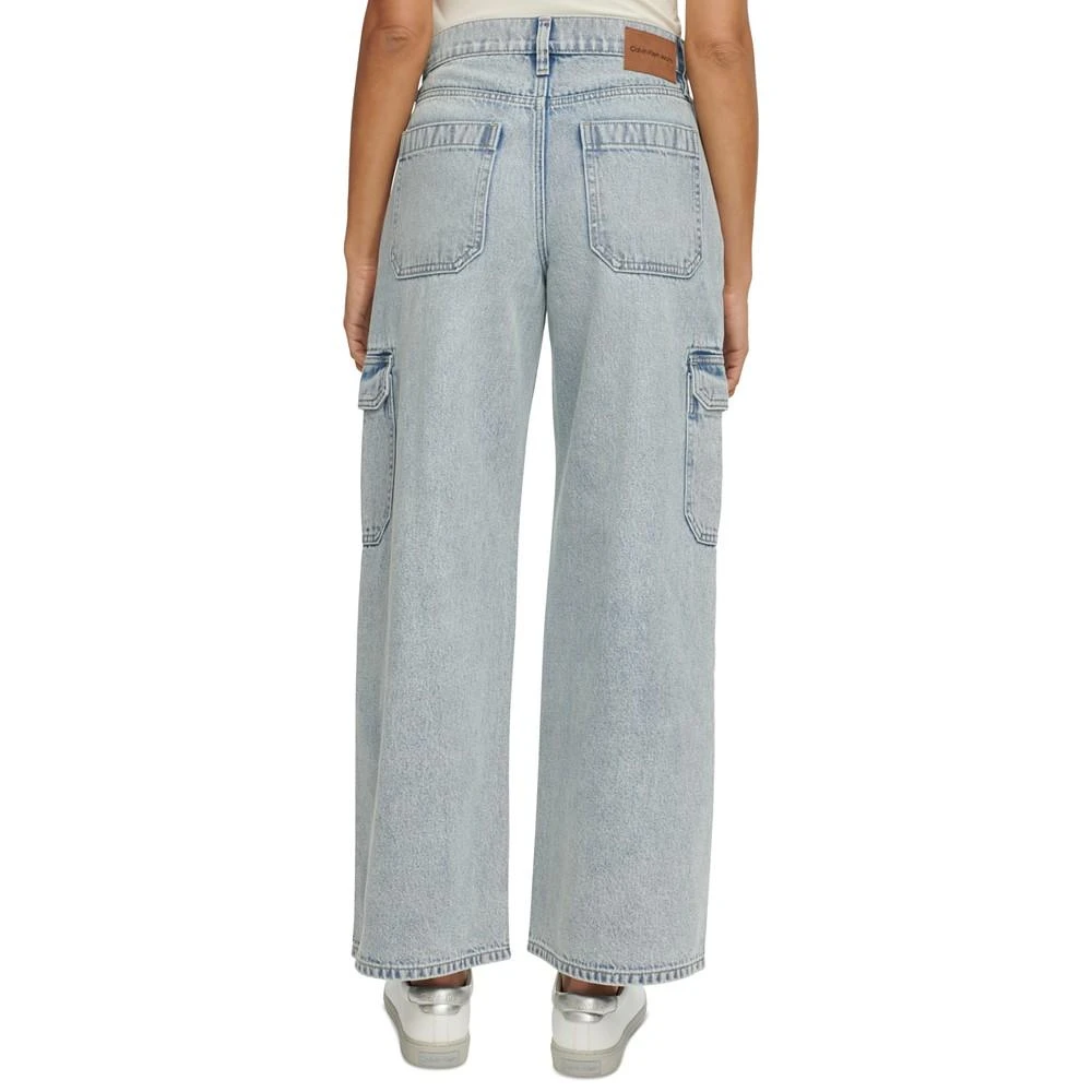 Calvin Klein Jeans Petite High-Rise Wide-Leg Cargo Jeans 2