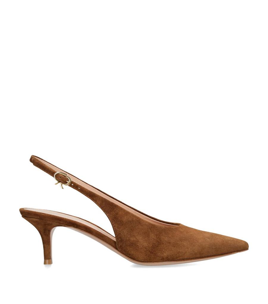 【Gianvito Rossi】 Robbie 55スエードスリングバックパンプス Gianvito Rossi Suede Robbie Slingback Pumps 55 - High Heels