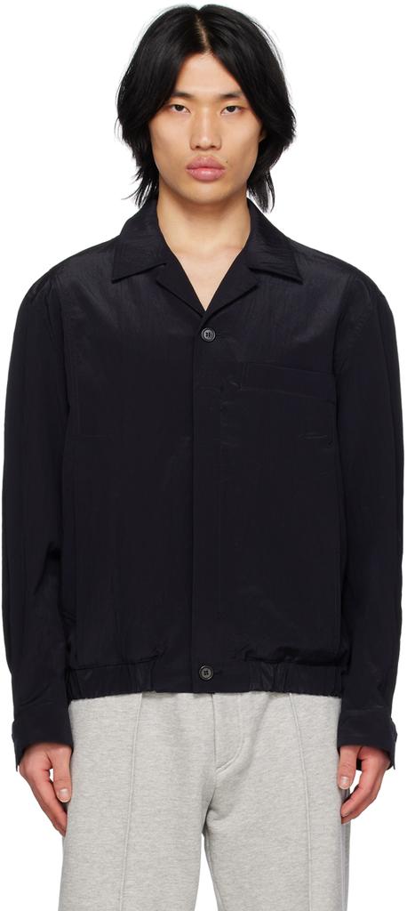 Solid Homme Navy Notched Lapel Jacket
