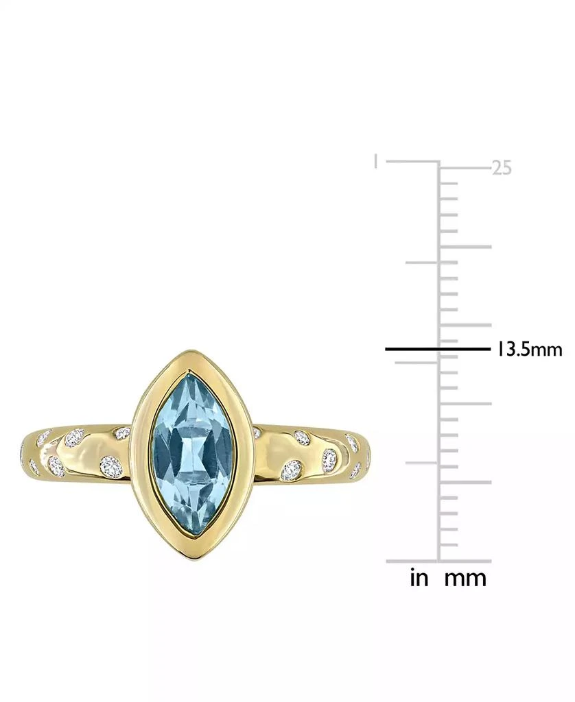 Macy
s Blue Topaz (3/4 ct. t.w.) 
Diamond (1/4 ct. t.w.) Band in 10k Gold 5