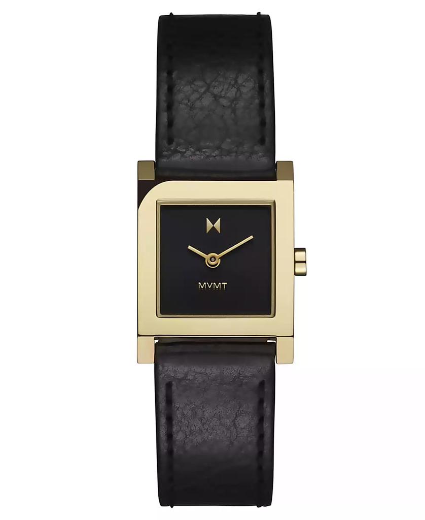 MVMT Women's Marquee Square Black Leather Strap Watch, 22mm