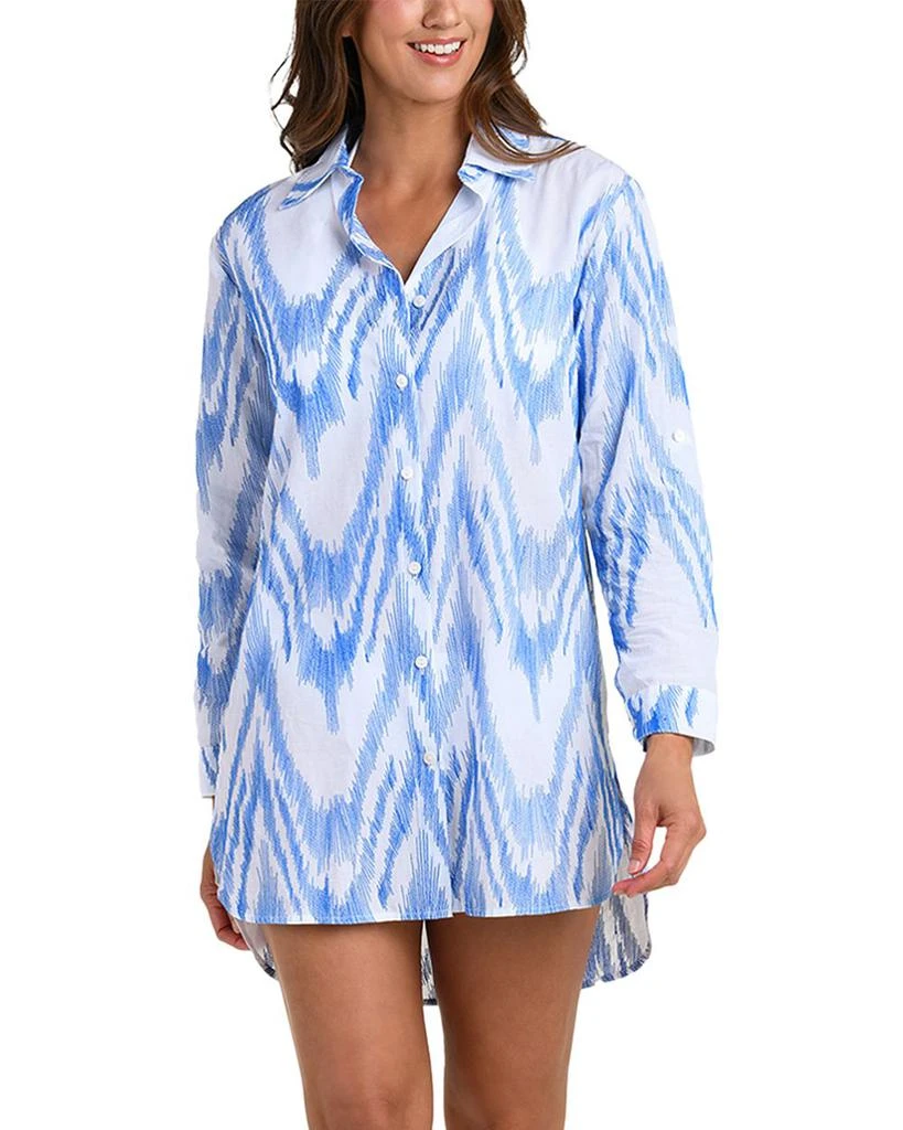 La Blanca Tidal Wave Camp Shirt Swim Cover-Up 7