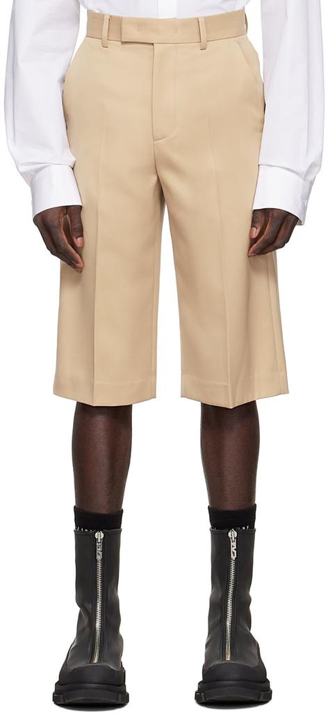 We11done Beige Polyester Shorts