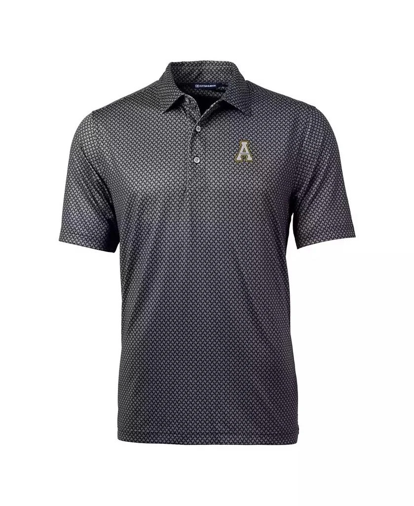 Cutter & Buck Men's Black Appalachian State Mountaineers Pike Banner Print Polo 3