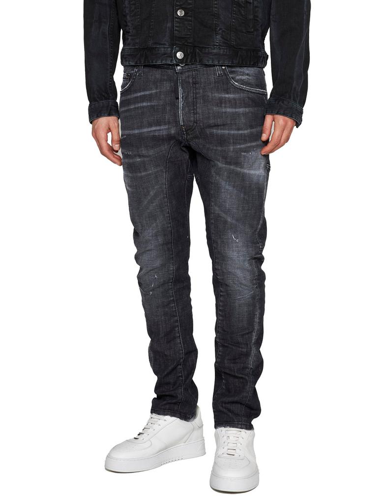 Dsquared2 Logo Patch Slim Cut Jeans – On Sale Now with Up to