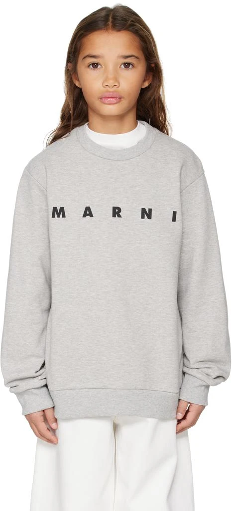 Marni Kids Gray Cotton Sweatshirt