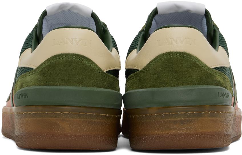 Lanvin Khaki Clay Mesh Sneakers