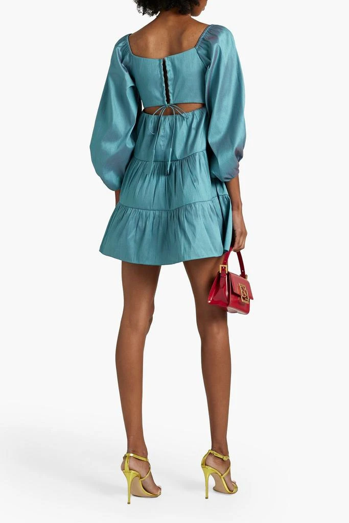 Sachin & Babi Everly tiered gathered dupioni mini dress 3