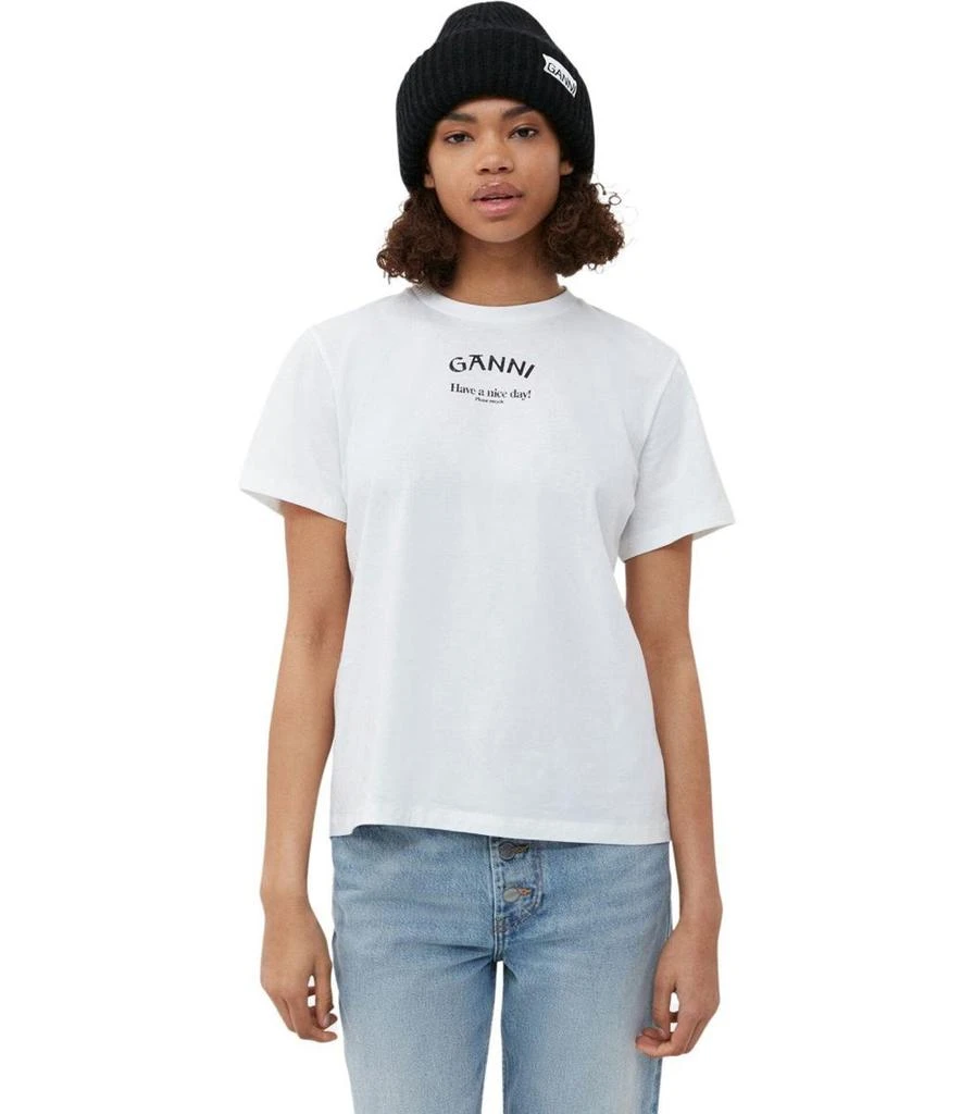 Ganni Ganni Black Oversize Ribbed Beanie 2