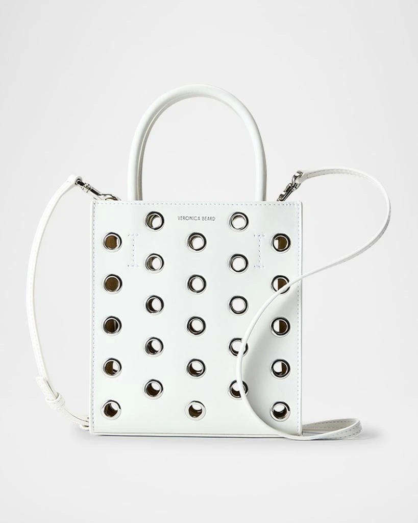 VERONICA BEARD Small Grommet Leather Shopper Crossbody Bag 1