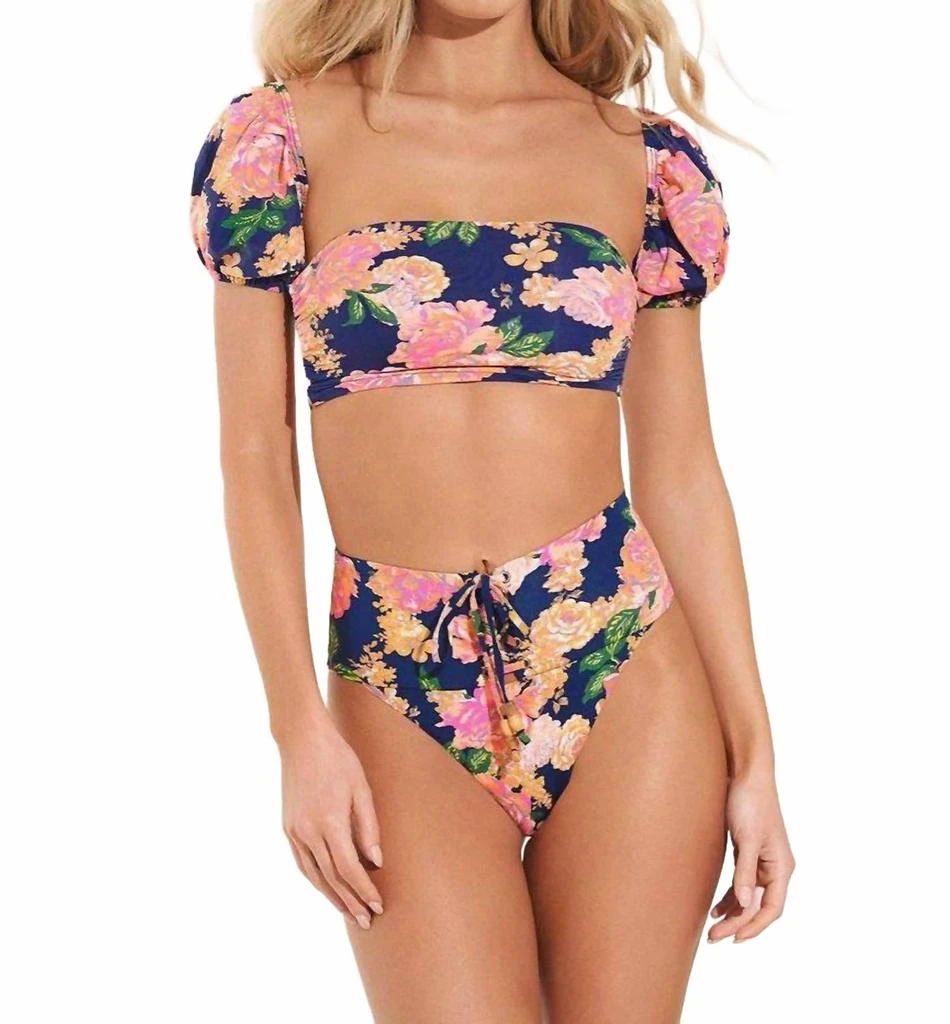 Maaji Applause High Rise Bikini Bottom In Blue 3