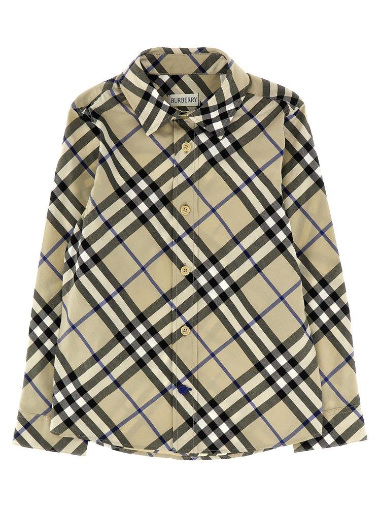 Burberry Kids Burberry Kids Check-Pattern Long Sleeved Shirt
