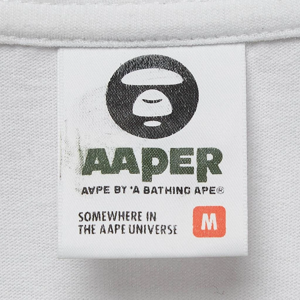 A Bathing Ape A Bathing Ape White Printed Knit Crew Neck T-shirt M 5