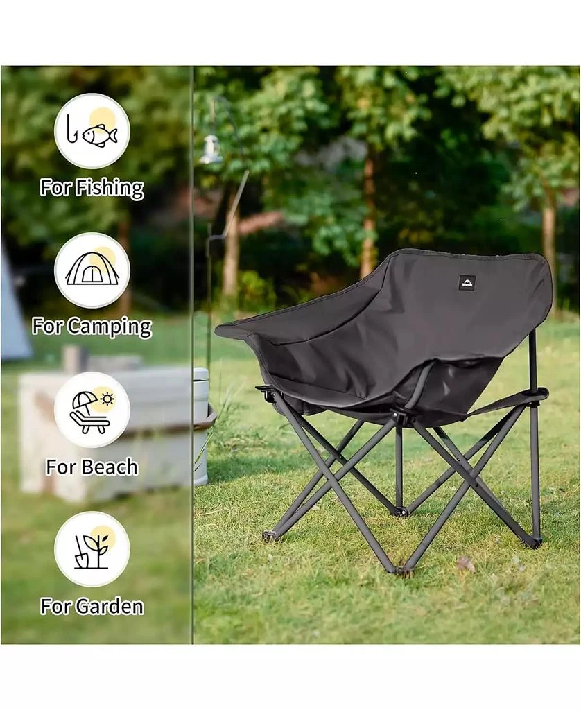 Naturehike Foldable Camping Chair Can bear 110 kg Fishing Chair Portable folding chair With armrest and two pockets 6