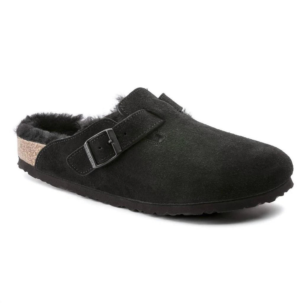 Birkenstock Unisex Boston Shearling Sandal In Black 1