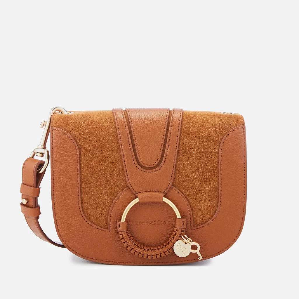 See by Chloé See by Chloé Hana Leather & Suede Saddle Bag 1