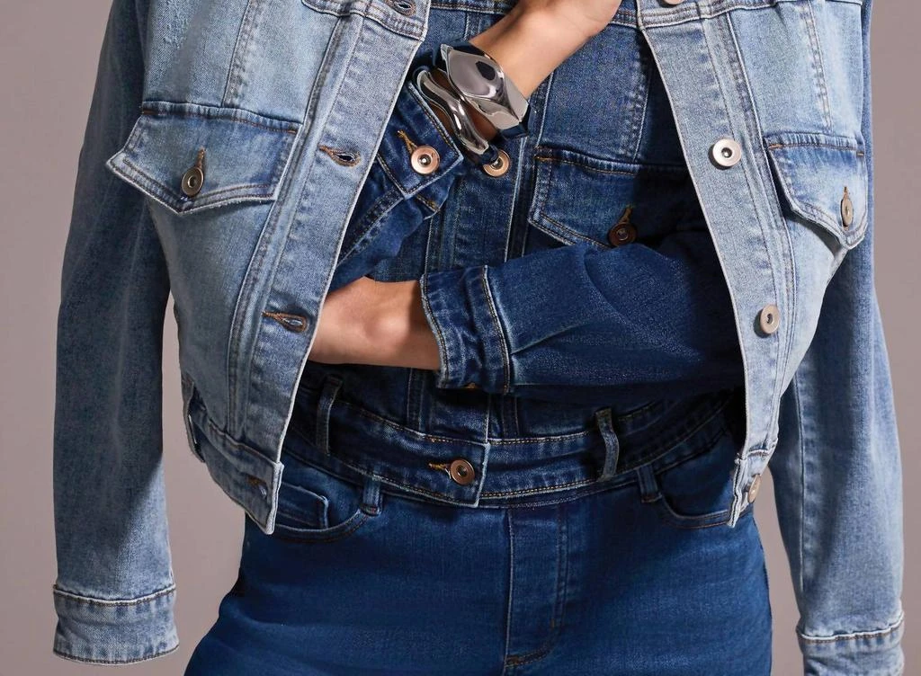 Tribal Tribal - Classic Drop Shoulder Denim Jacket 4