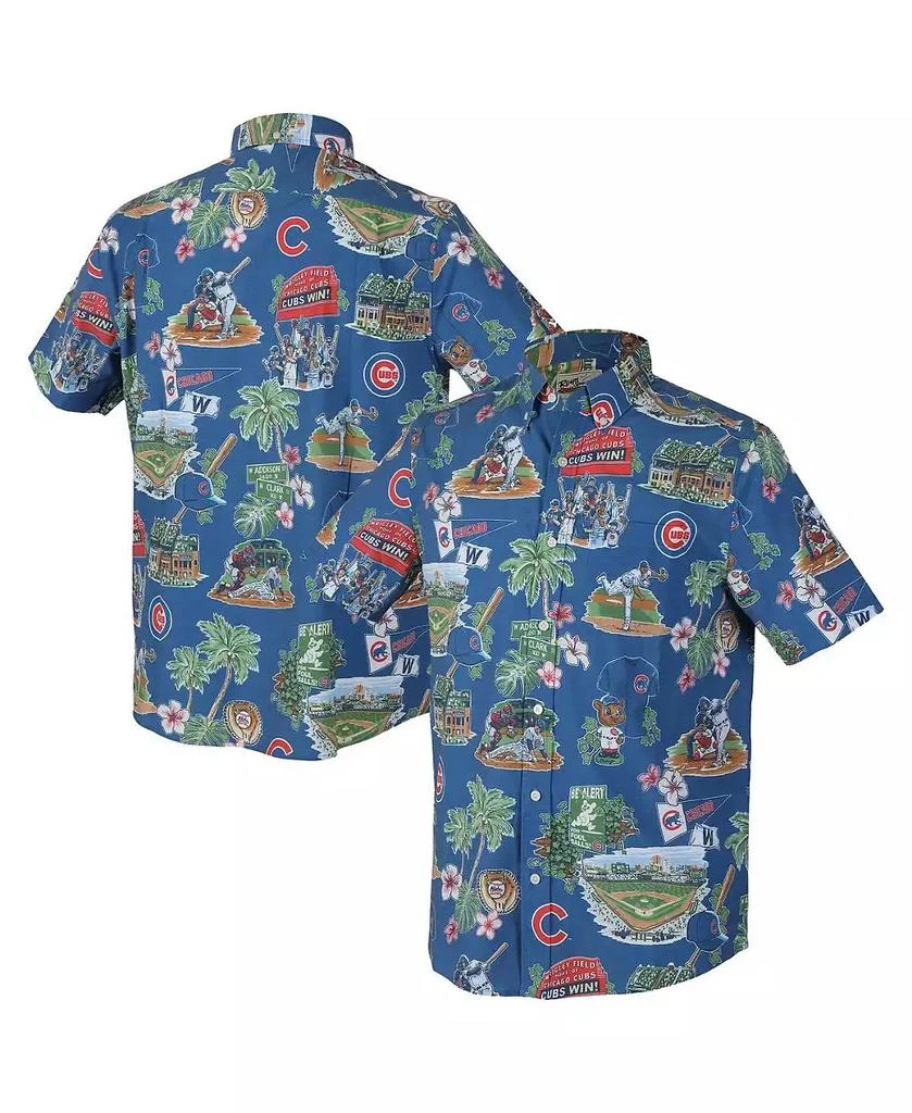 Reyn Spooner Men's Royal Chicago Cubs Scenic Tri-Blend Button-Down Shirt 1