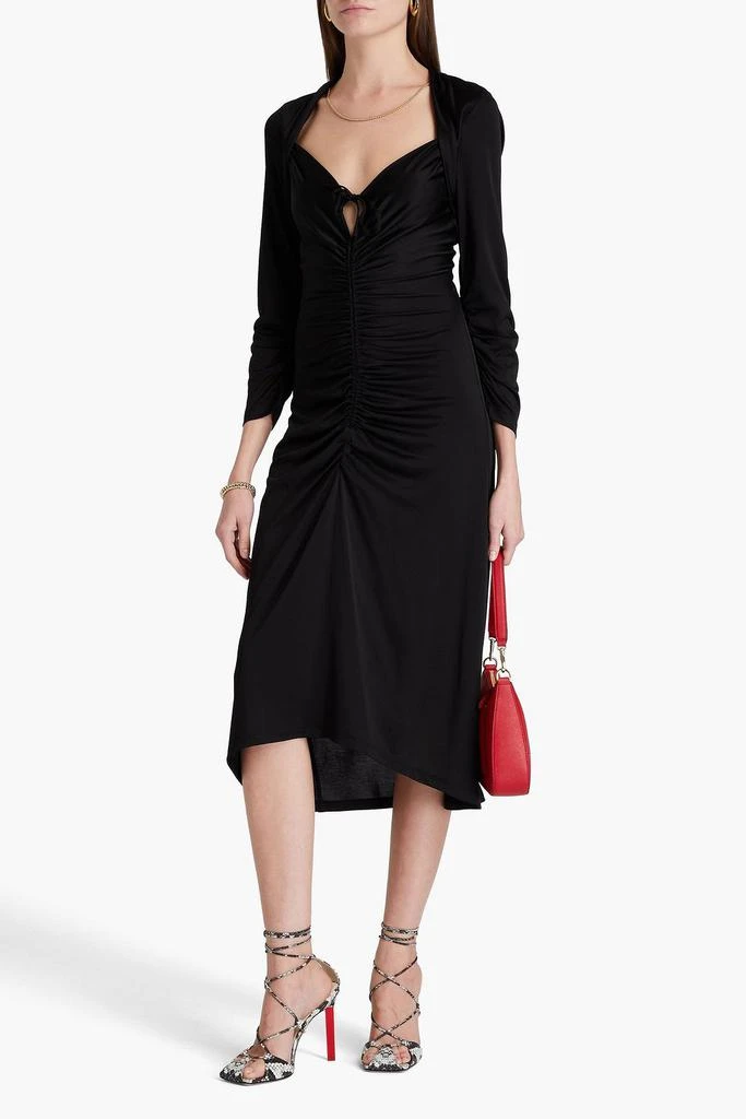 Diane von Furstenberg Aurelie ruched jersey midi dress 2