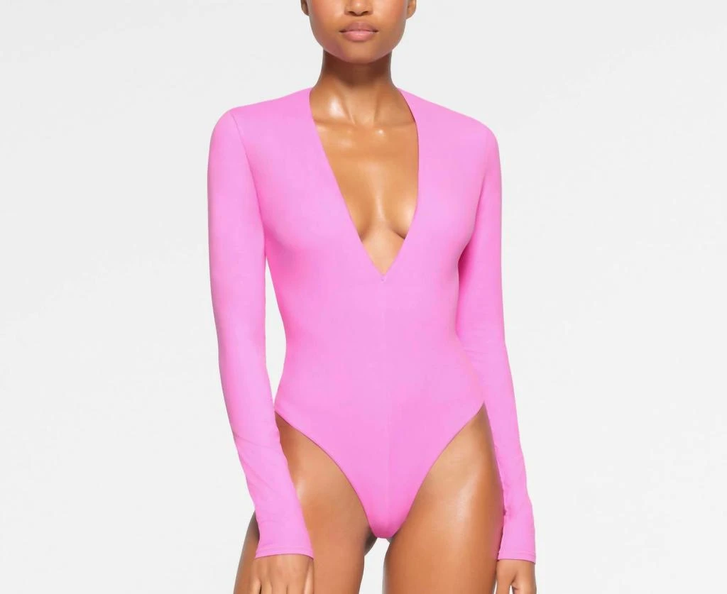 SKIMS Skims - Fits everybody plunge bodysuit neon orchid limited edition