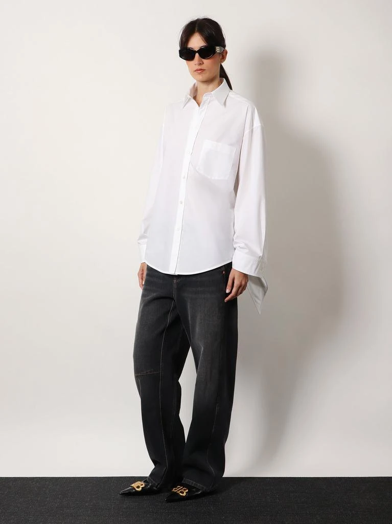 Balenciaga Oversize cotton shirt with knotted details 2