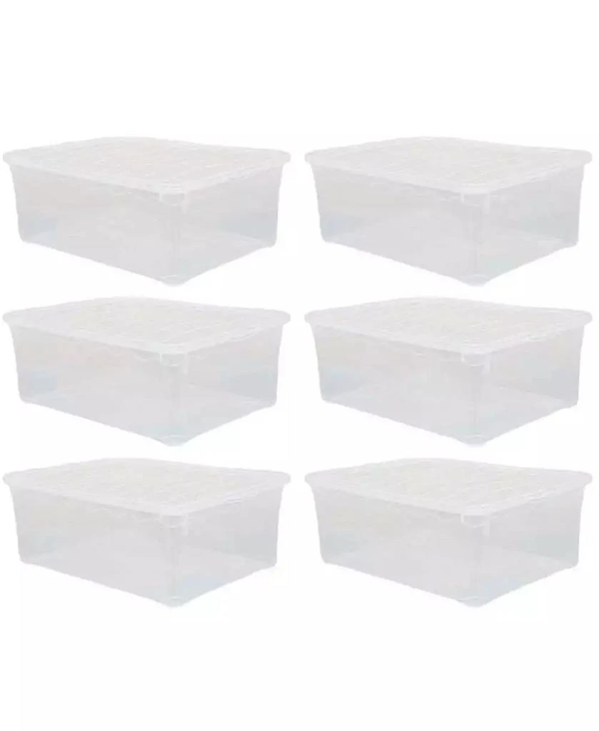 Basicwise Plastic Storage Container, Shoe box