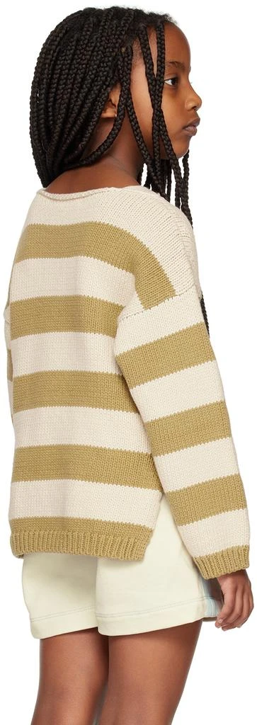 Misha & Puff Kids Khaki & Off-White Bateau Sweater 3