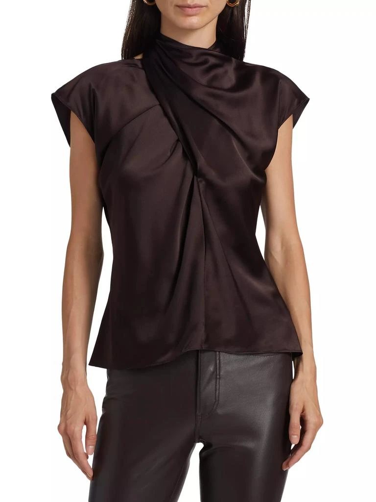 VERONICA BEARD Leilany Silk-Blend Wrap Top 3