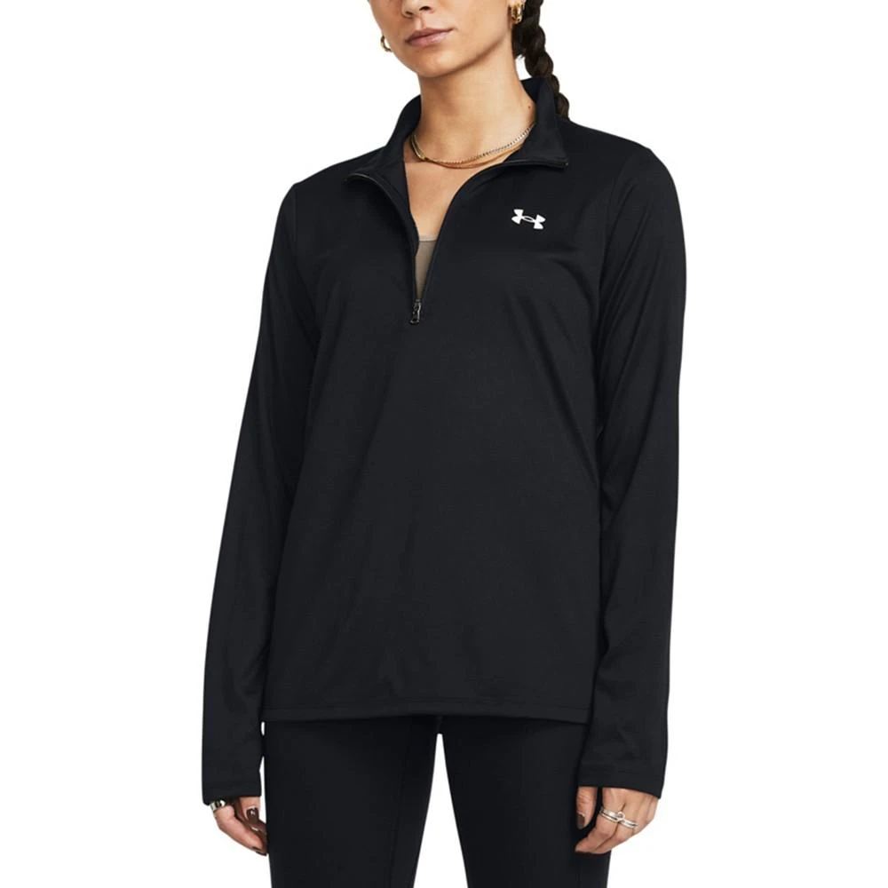 Under Armour Women's Solid Tech Half-Zip Logo Top
