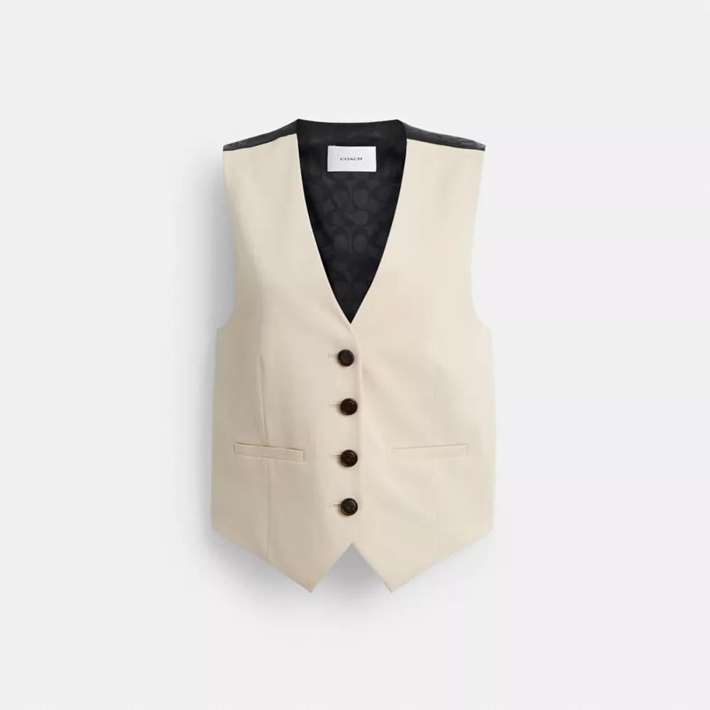 Coach Tailored Vest In Recycled Polyester